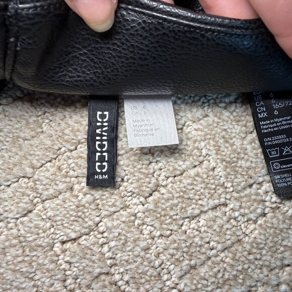 H&M Divided Faux Leather Mini Skirt | Sleek & Chic - Picture 4 of 5